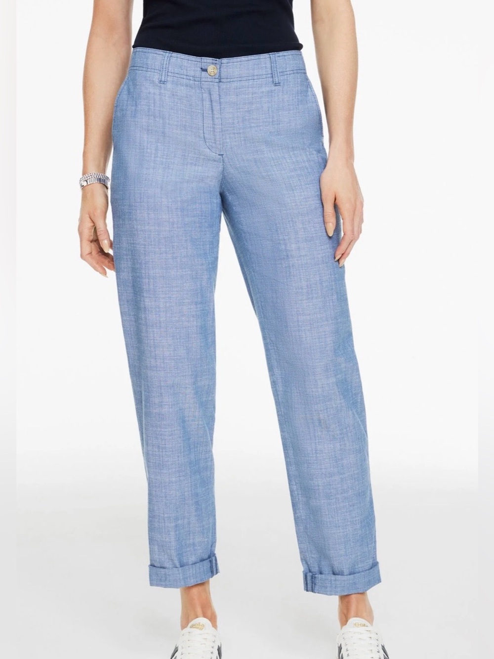 Talbots Petite Light Blue Casual Chino Pants